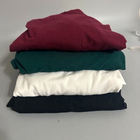 Lot of 4 J Jill Womens M Tall Luxe Supima Turtleneck Tunic Long Sleeve Shirt - Picture 1 of 5